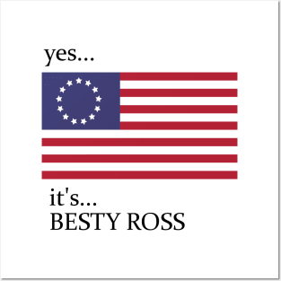 betsy ross FLAG USA american flag 1976 80s T-Shirt Posters and Art